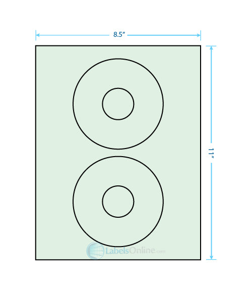 4.64" CD - 2 up - Pastel Green (Laser)