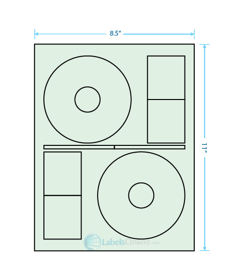 4.64" CD - 2 up - Pastel Green (Laser)