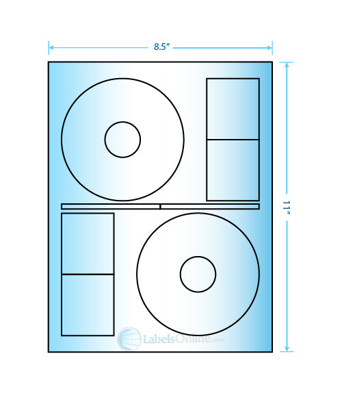 4.64" CD - 2 up - Premium High Gloss (Laser)