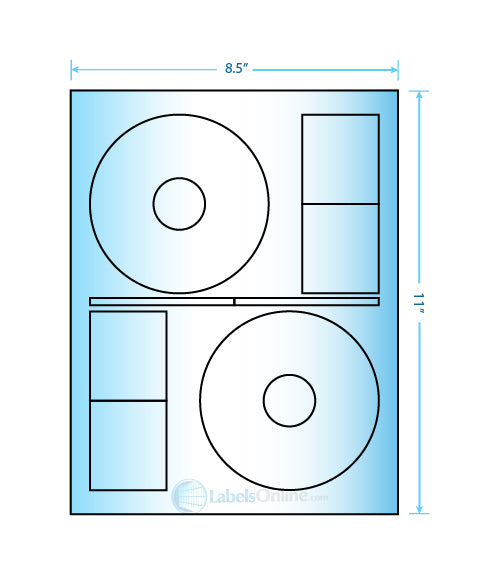 4.64" CD - 2 up - Premium Photo Gloss (Inkjet)