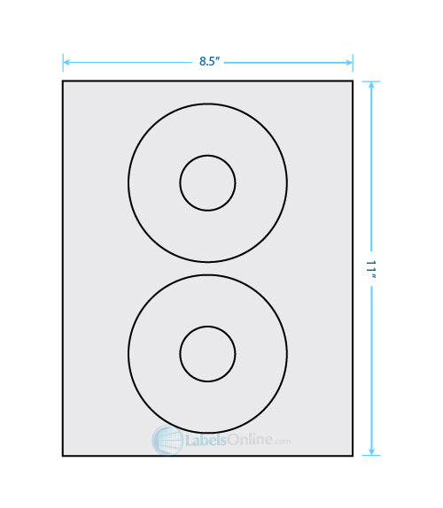 4.64" CD - 2 up - Recycled (Laser / Inkjet)