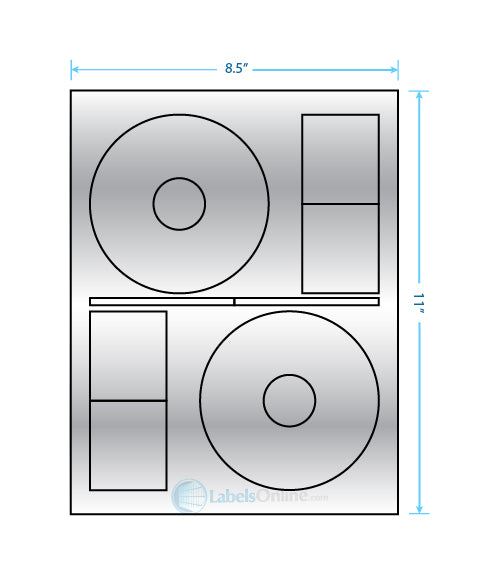 4.64" CD - 2 up - Silver Foil (Laser)