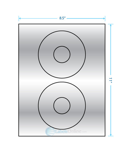 4.64" CD - 2 up - Silver Foil (Laser)