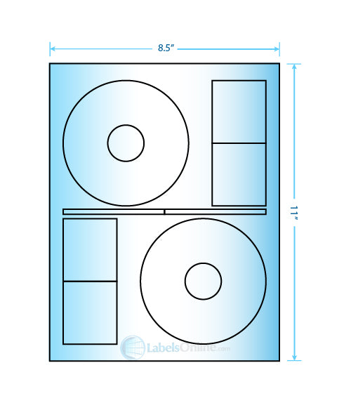 4.64" CD - 2 up - White Vinyl Drum (Laser)