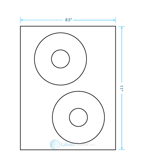 4.65" CD - 2 up - Opaque/Blockout (Laser / Inkjet)