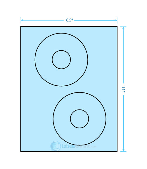4.65" CD - 2 up - Pastel Blue (Laser)
