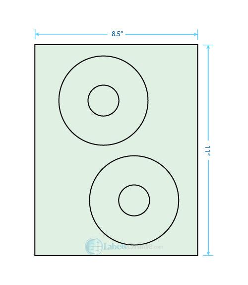 4.65" CD - 2 up - Pastel Green (Laser)