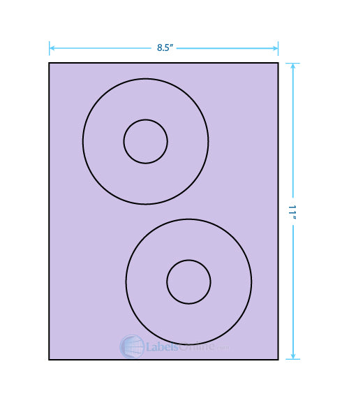 4.65" CD - 2 up - Pastel Purple (Laser)