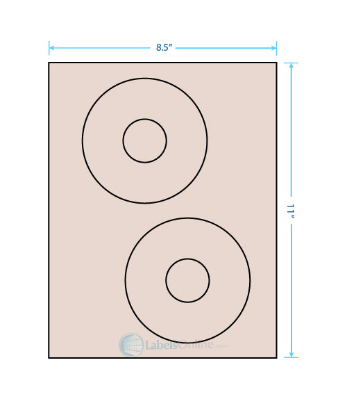 4.65" CD - 2 up - Pastel Tan (Laser)