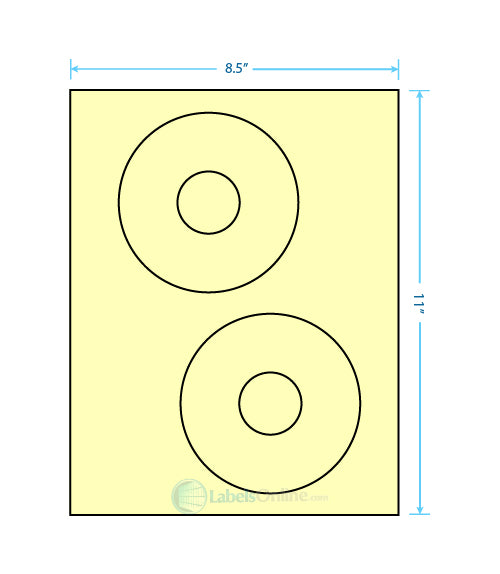 4.65" CD - 2 up - Pastel Yellow (Laser)