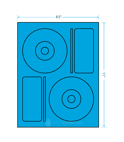 4.656" CD - 2 up - Fluorescent Blue (Laser)