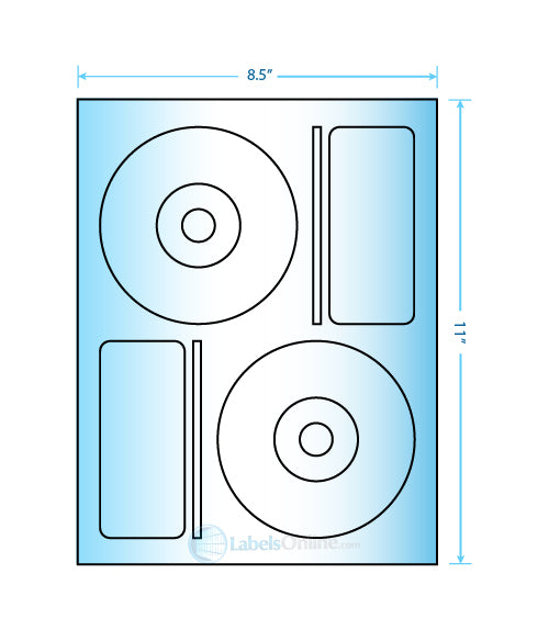 4.656" CD - 2 up - Premium High Gloss (Laser)