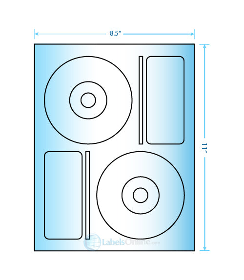 4.656" CD - 2 up - Premium Photo Gloss (Inkjet)
