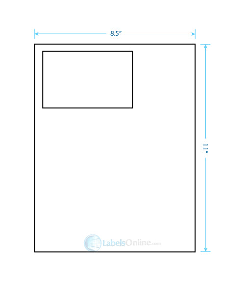 4.75" x 3" - 1 up - Perfed - Standard White Matte