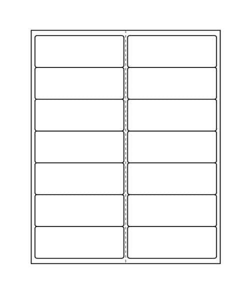 4" x 1 1/2" Laser/Inkjet Labels; 14 up; 100 sheets/case - Standard White Matte