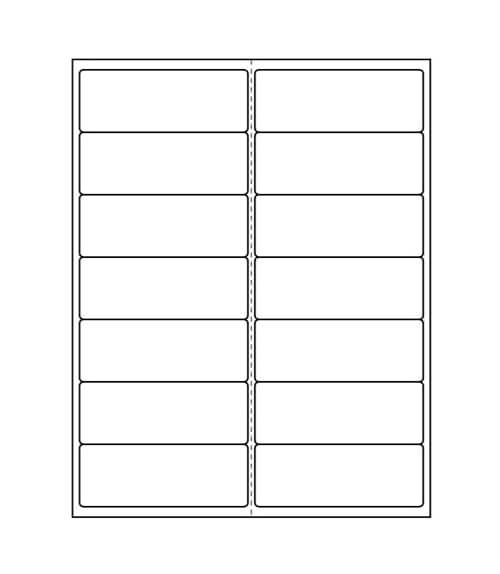 4" x 1 1/2" Laser/Inkjet Labels; 14 up; 250 sheets/case - Standard White Matte