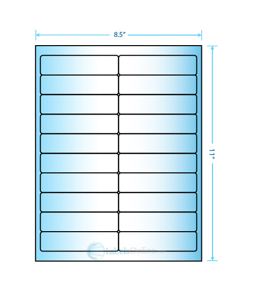 4" x 1" - 20 up - Premium High Gloss (Laser)