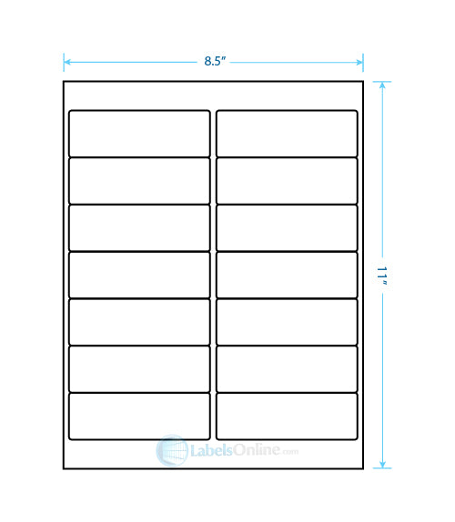 4" x 1.33" Barcode Labels - 14 up - Clear Matte