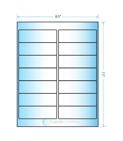 4" x 1.33" Barcode Labels - 14 up - High Gloss