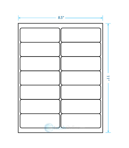 4" x 1.4375" - 14 up - Crystal Clear (Laser)