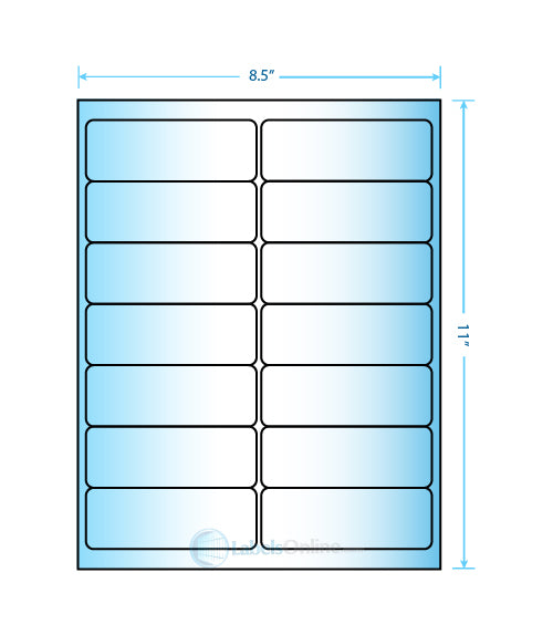 4" x 1.4375" - 14 up - Premium High Gloss (Laser)