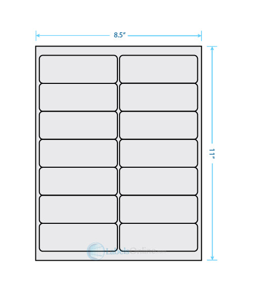 4" x 1.4375" - 14 up - Recycled (Laser / Inkjet)