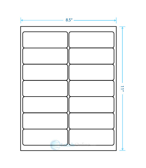 4" x 1.4375" - 14 up - White Polyester (Laser)