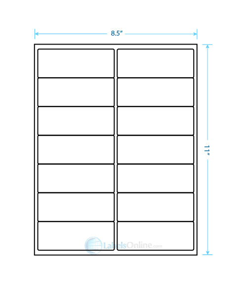 4" x 1.5" - 14 up - Matte Litho
