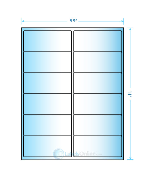 4" x 1.75" - 12 up - Mid Gloss