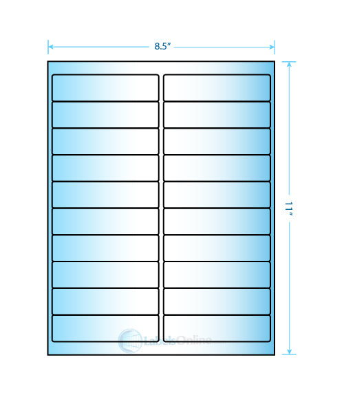 4" x 1" Barcode Labels - 20 up - High Gloss