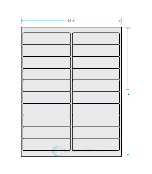 4" x 1" Barcode Labels - 20 up - Recycled