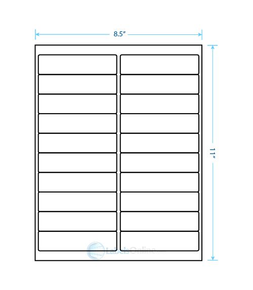 4" x 1" Barcode Labels - 20 up - Standard White Matte