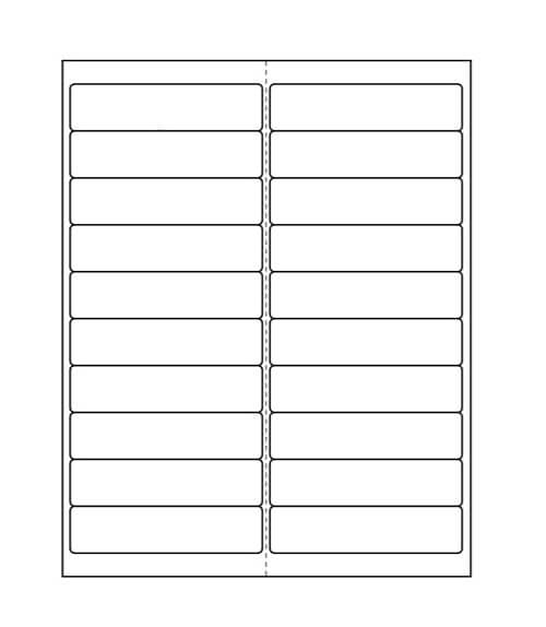4" x 1" Laser/Inkjet Labels; 20 up; 100 sheets/case - Standard White Matte