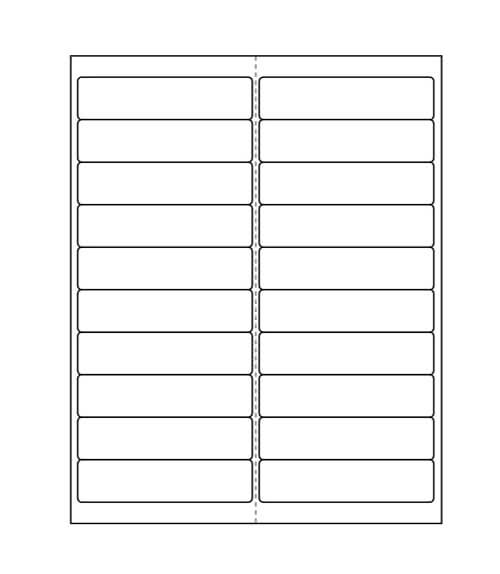 4" x 1" Laser/Inkjet Labels; 20 up; 250 sheets/case - Standard White Matte