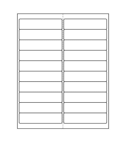 4" x 1" Laser/Inkjet Labels; 20 up; 250 sheets/case - Standard White Matte