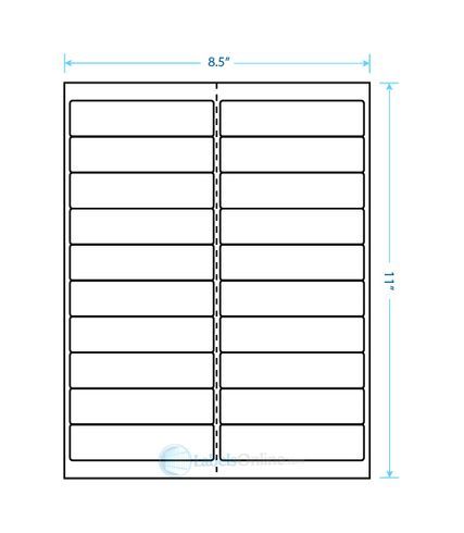 4" x 1" Laser/Inkjet Labels; 20 up; Vertical Perf (20,000 labels/case) - Standard White Matte