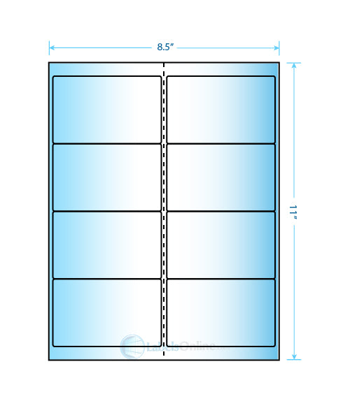 4" x 2.5" - 8 up - Mid Gloss
