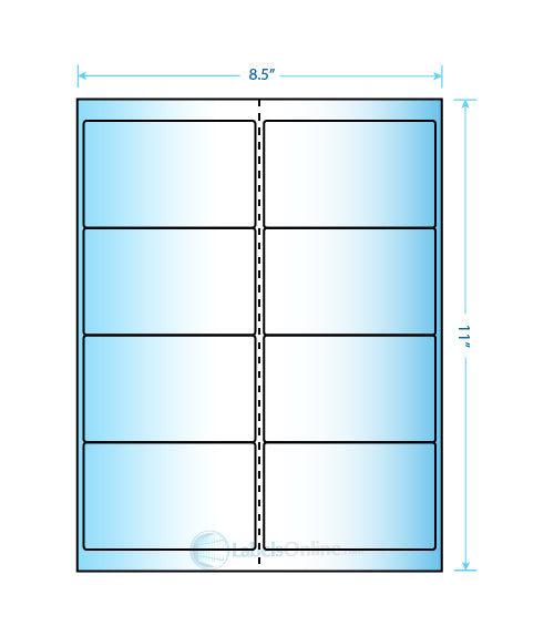 4" x 2.5" - 8 up - Photo Gloss