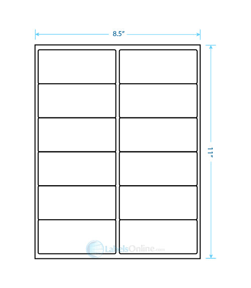 4" x 2" Barcode Labels - 10 up - Standard White Matte