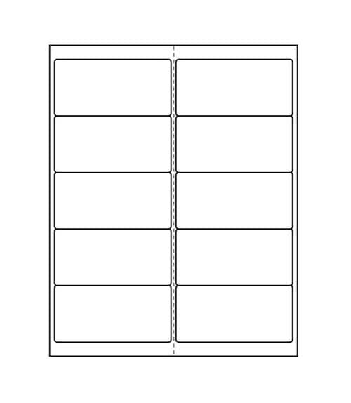 4" x 2" Laser/Inkjet Labels; 10 up; 100 sheets/case - Standard White Matte