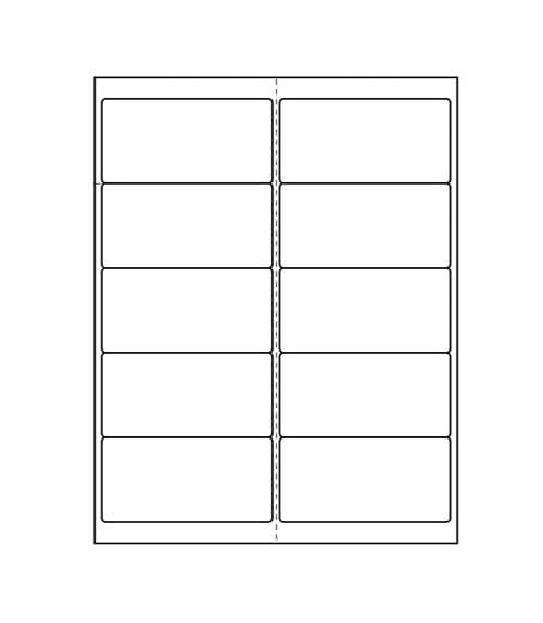 4" x 2" Laser/Inkjet Labels; 10 up; 250 sheets/case - Standard White Matte