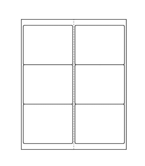 4" x 3 1/3" Laser/Inkjet Shipping Labels; 6 up; 250 sheets/case - Standard White Matte
