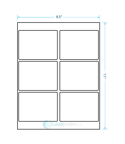 4" x 3.25" - 6 up - Clear Matte