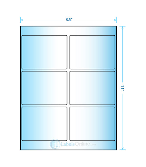 4" x 3.25" - 6 up - High Gloss