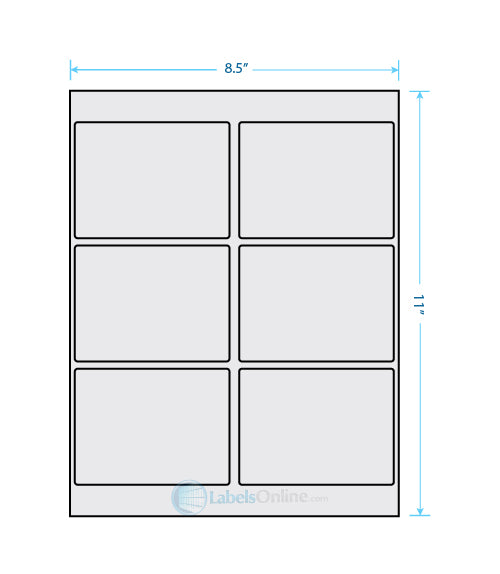 4" x 3.25" - 6 up - Recycled