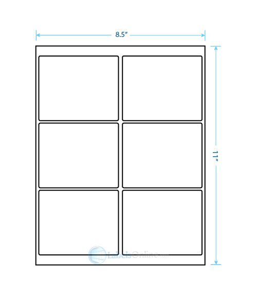 4" x 3.33" Barcode Labels - 6 up - Standard White Matte