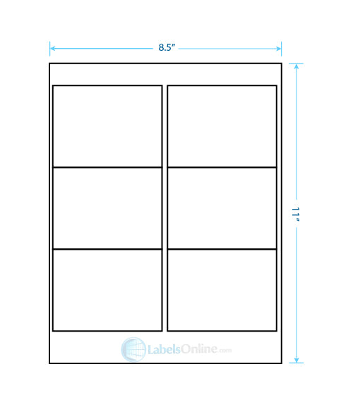 4" x 3" - 6 up - Clear Matte