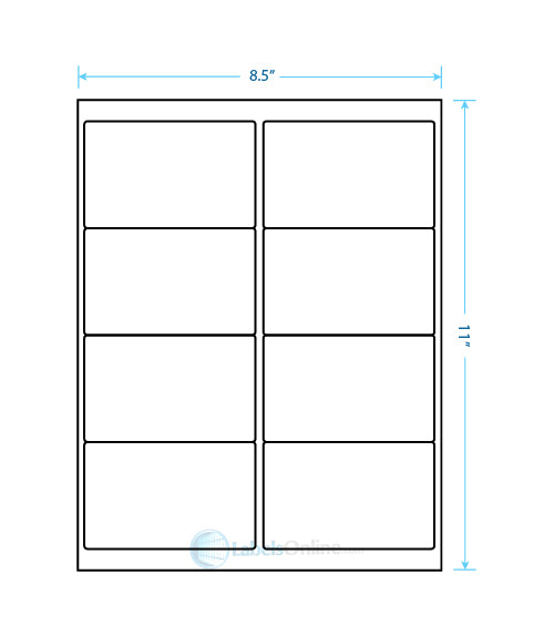 4" x 3" - 6 up - Clear Matte