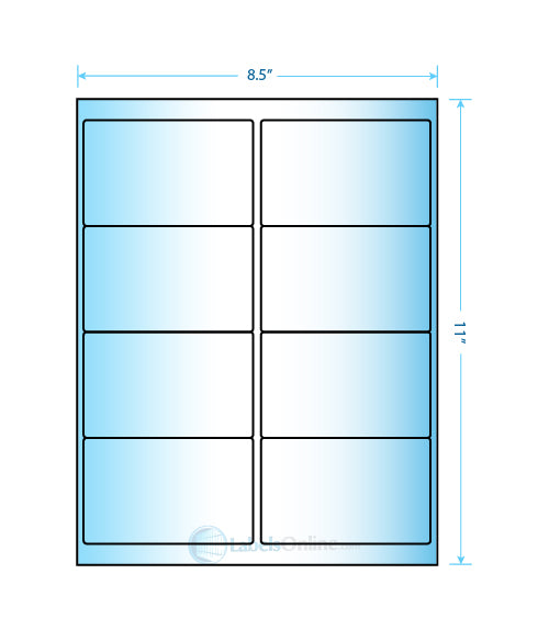 4" x 3" - 6 up - Mid Gloss