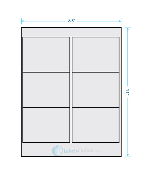 4" x 3" - 6 up - Recycled